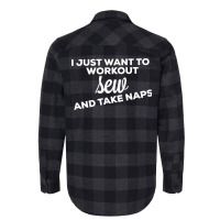 I Just Want To Workout Sew And Take Naps 70s Flannel Shirt | Artistshot