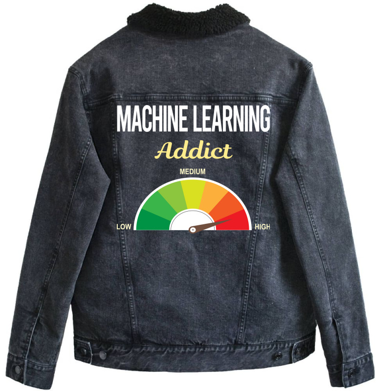 Funny Addict Machine Learning Blue Unisex Sherpa-lined Denim Jacket | Artistshot