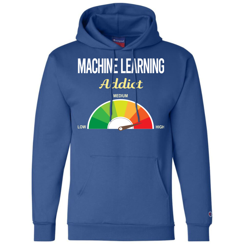 Funny Addict Machine Learning Blue Champion Hoodie | Artistshot