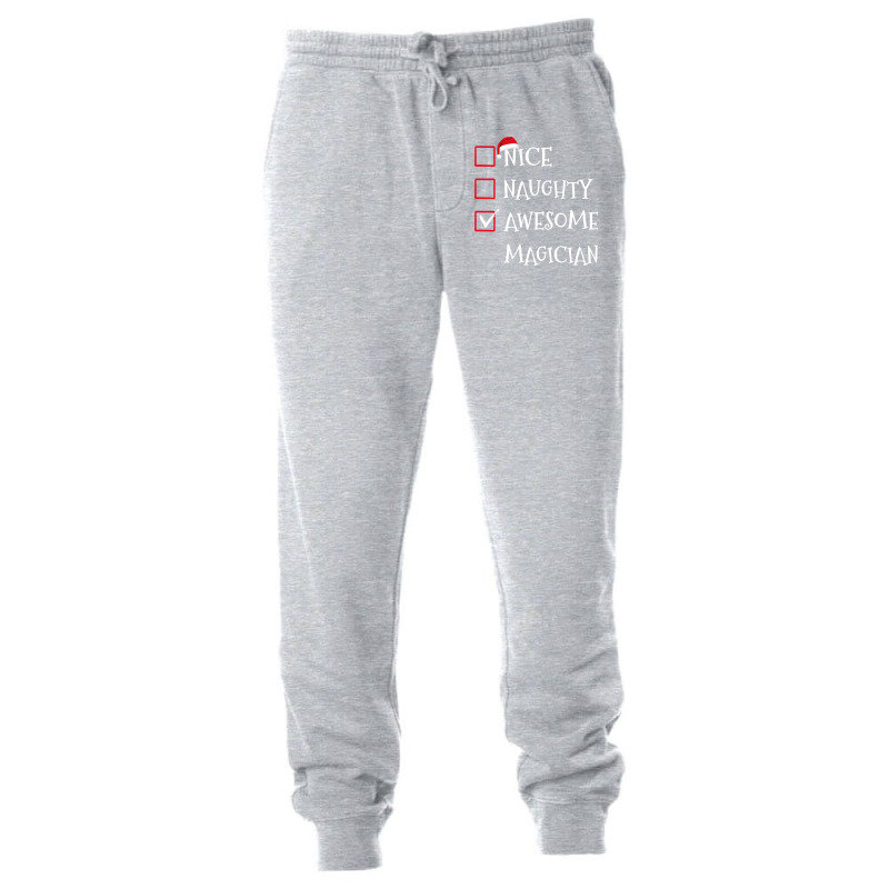 Nice Naughty Awesome Magician Santa Christmas List Unisex Jogger | Artistshot