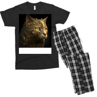 Gold Cat Tumblr Men's T-shirt Pajama Set | Artistshot