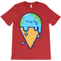 Cute Ice Cream Earth Melting Music T-shirt | Artistshot