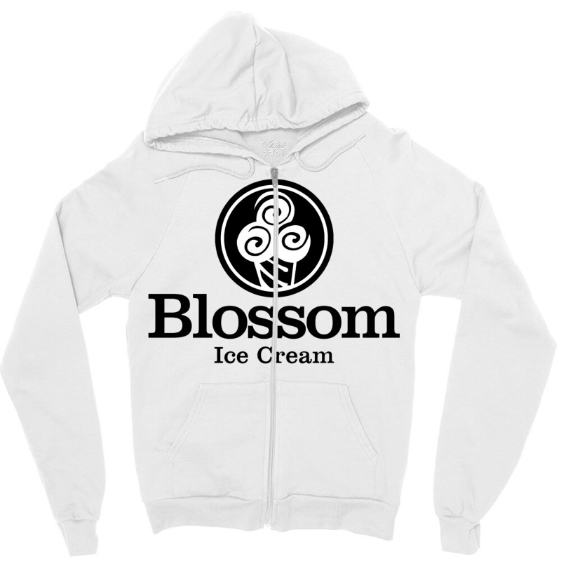 Blossom Ice Cream Blue Zipper Hoodie | Artistshot