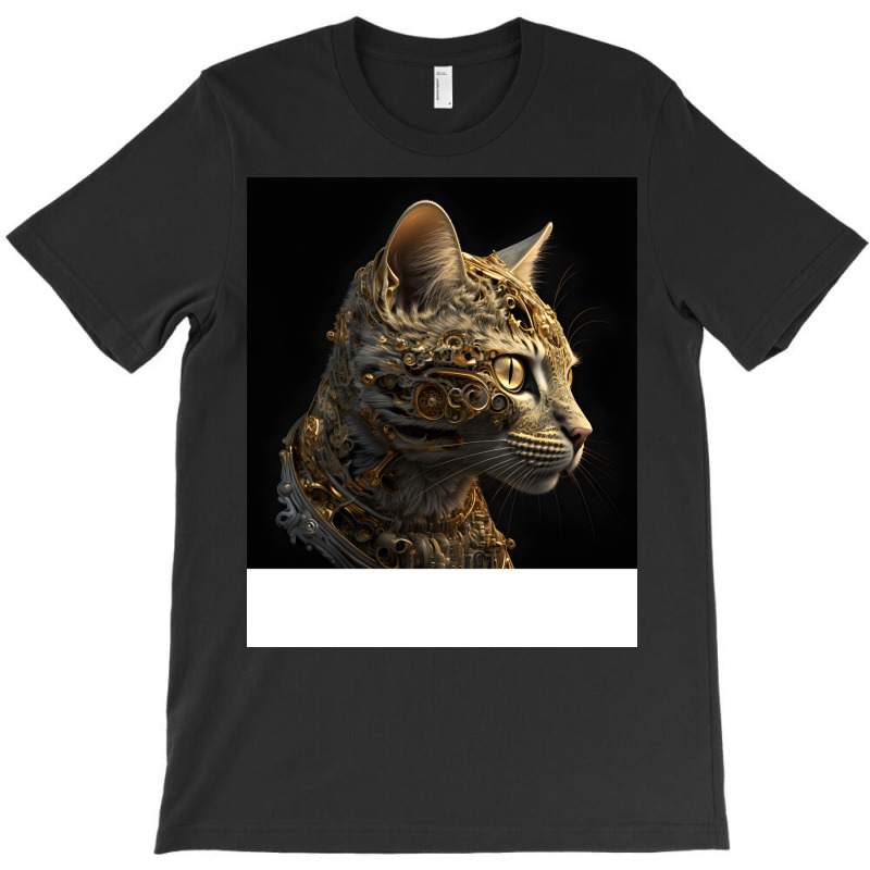 Gold Robot Cat Hippie T-shirt | Artistshot