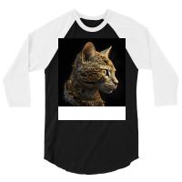 Gold Robot Cat Hippie 3/4 Sleeve Shirt | Artistshot