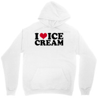 I Love Ice Cream Red Unisex Hoodie | Artistshot