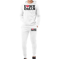 I Love Ice Cream Red Hoodie & Jogger Set | Artistshot