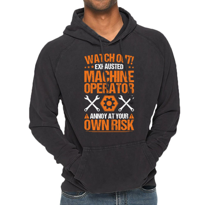 Machine Operator Cnc Machinist Cnc Operator Vintag Vintage Hoodie | Artistshot