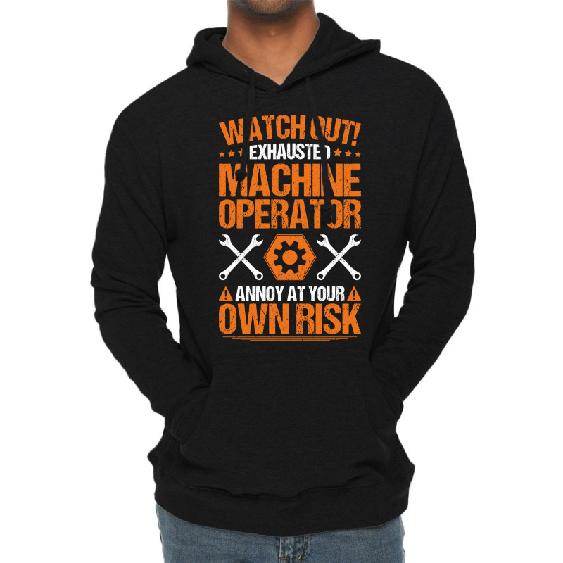 Machine Operator Cnc Machinist Cnc Operator Vintag Lightweight Hoodie | Artistshot