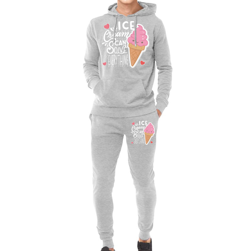 Ice Cream Can Solve Everything Love Hoodie & Jogger set by doveriilskeh | Artistshot