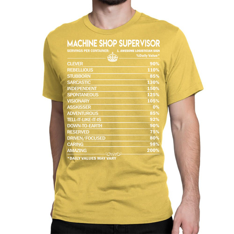 Machine Shop Supervisor T  Machine Shop Supervisor Classic T-shirt | Artistshot