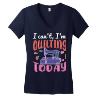 Im Quilting Today Aesthetic Women's V-neck T-shirt | Artistshot