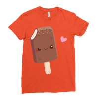 Cute Chocolate Coated Vanilla Ice Cream Nature Ladies Fitted T-shirt | Artistshot