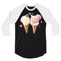 Ice Cream Love Boy 3/4 Sleeve Shirt | Artistshot