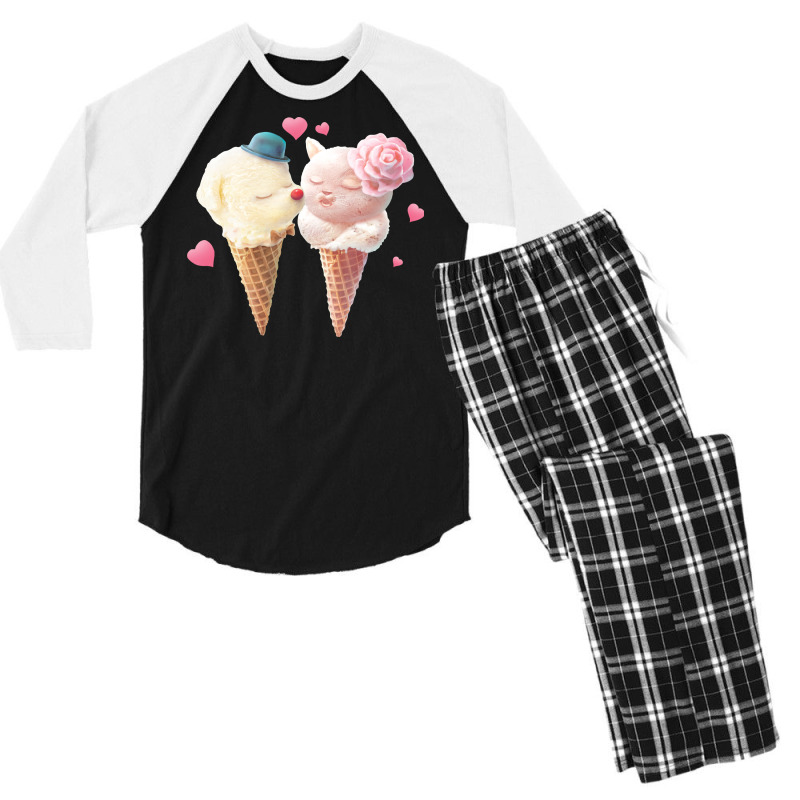 Ice Cream Love Boy Men's 3/4 Sleeve Pajama Set by doveriilskeh | Artistshot