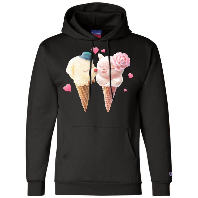 Ice Cream Love Boy Champion Hoodie by doveriilskeh | Artistshot