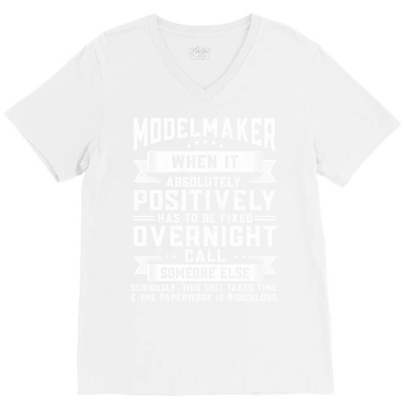 Machining Machinist Modelmaker 80s V-neck Tee | Artistshot