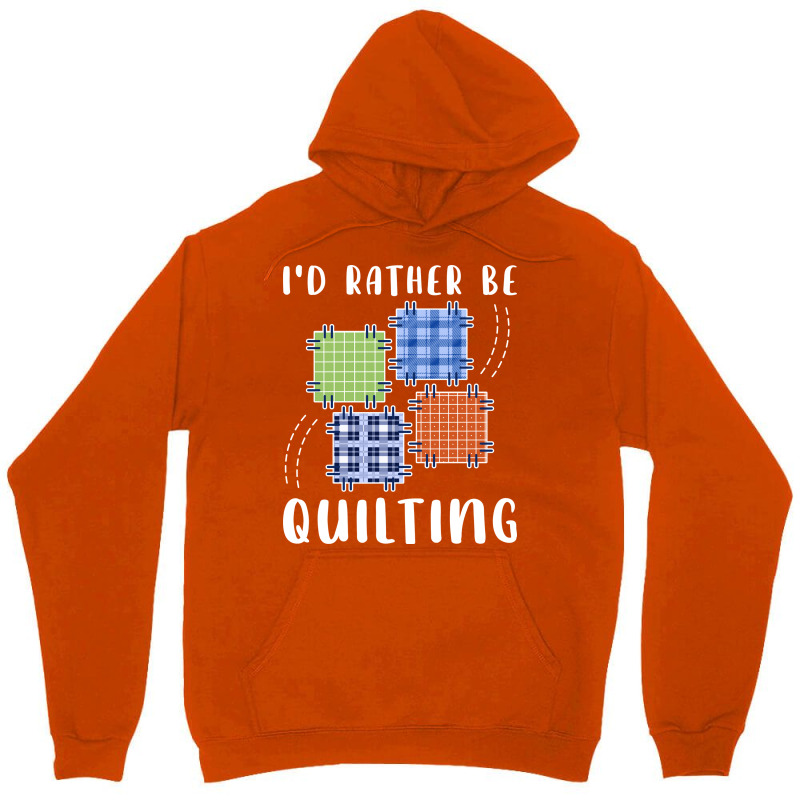 Id Rather Be Quilting Yellow Unisex Hoodie | Artistshot