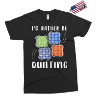 Id Rather Be Quilting Yellow Exclusive T-shirt | Artistshot