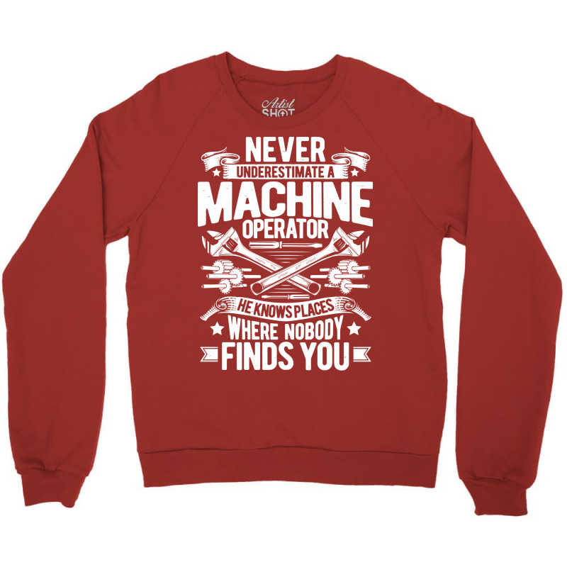 Machine Operator Machinist 80s Crewneck Sweatshirt | Artistshot