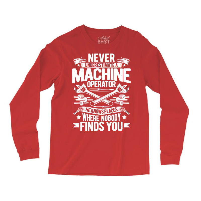 Machine Operator Machinist 80s Long Sleeve Shirts | Artistshot