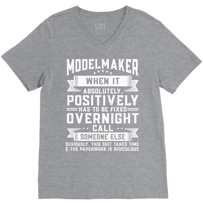 Machining Machinist Modelmaker Nostalgia V-neck Tee | Artistshot