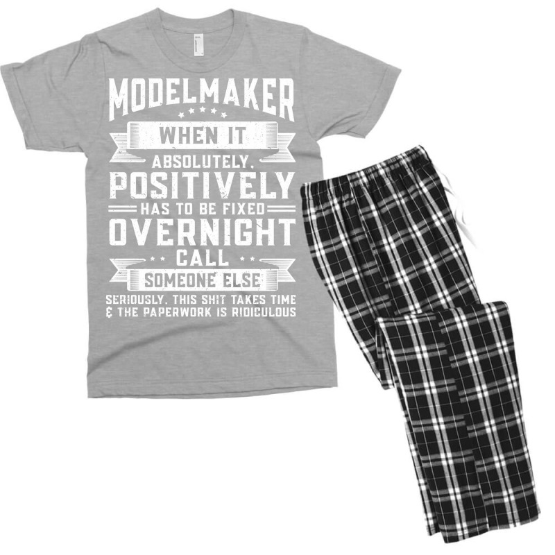 Machining Machinist Modelmaker Nostalgia Men's T-shirt Pajama Set | Artistshot