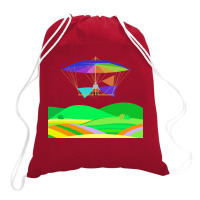 Letur Flying His Parachuteglider Machine 1854 Hips Drawstring Bags | Artistshot