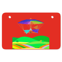 Letur Flying His Parachuteglider Machine 1854 Hips Atv License Plate | Artistshot