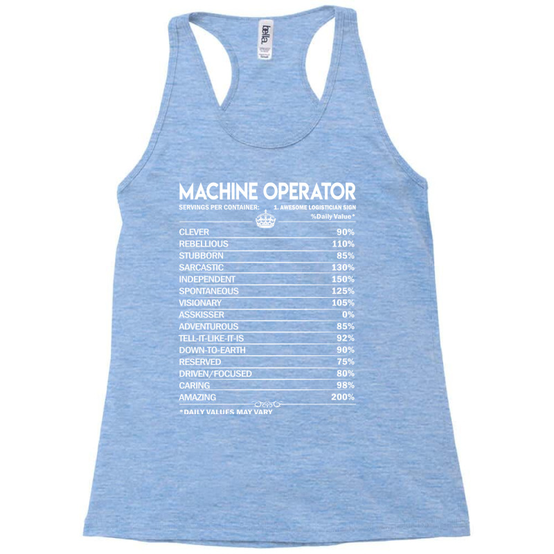 Machine Operator T  Daily Factors 2 Gift Item Tee Racerback Tank by zuldogmallm | Artistshot