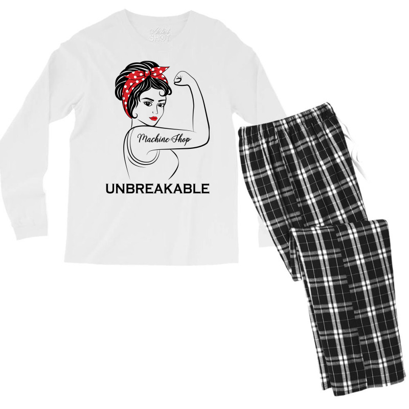 Machine Shop Unbreakable Gift Men's Long Sleeve Pajama Set | Artistshot