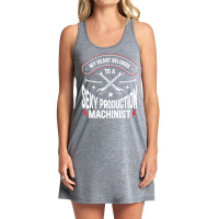 Machining Wife Girlfriend Production Machinist Tra Tank Dress | Artistshot