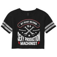 Machining Wife Girlfriend Production Machinist Tra Scorecard Crop Tee | Artistshot