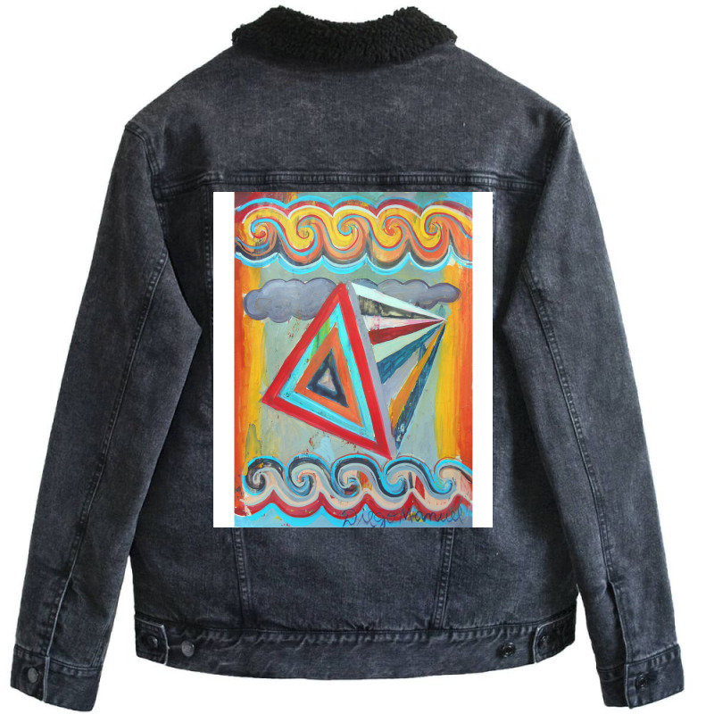 Lights Machine Funny Unisex Sherpa-lined Denim Jacket | Artistshot