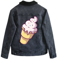 Vanilla Ice Cream Meses Cartoon Boy Unisex Sherpa-lined Denim Jacket | Artistshot