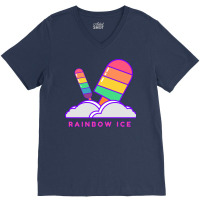 Two Rainbow Ice Creams Kids Gift Nature V-neck Tee | Artistshot