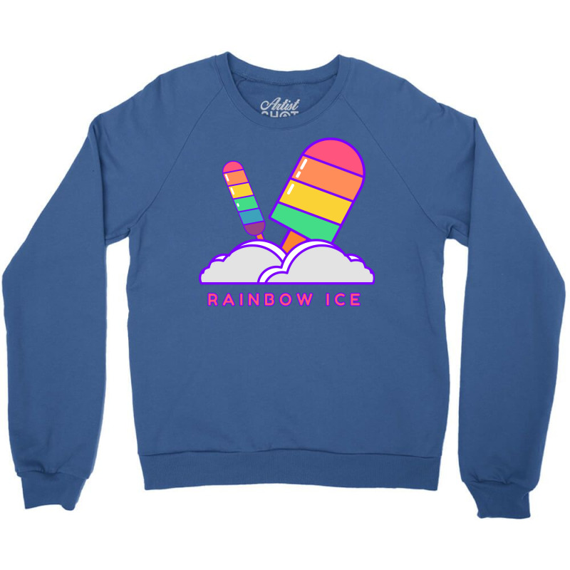 Two Rainbow Ice Creams Kids Gift Nature Crewneck Sweatshirt by doveriilskeh | Artistshot