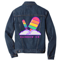 Two Rainbow Ice Creams Kids Gift Nature Men Denim Jacket | Artistshot