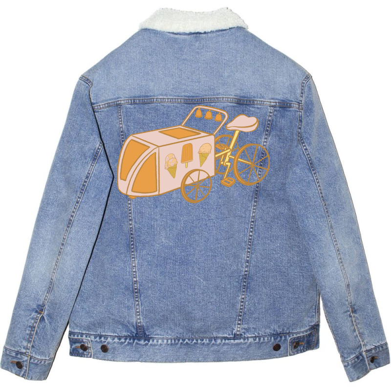 Dickie Dee Ice Cream Bike Humor Unisex Sherpa-Lined Denim Jacket by shabnajianxiq | Artistshot