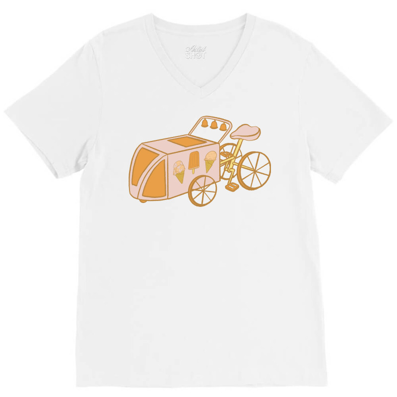 Dickie Dee Ice Cream Bike Humor V-Neck Tee by shabnajianxiq | Artistshot