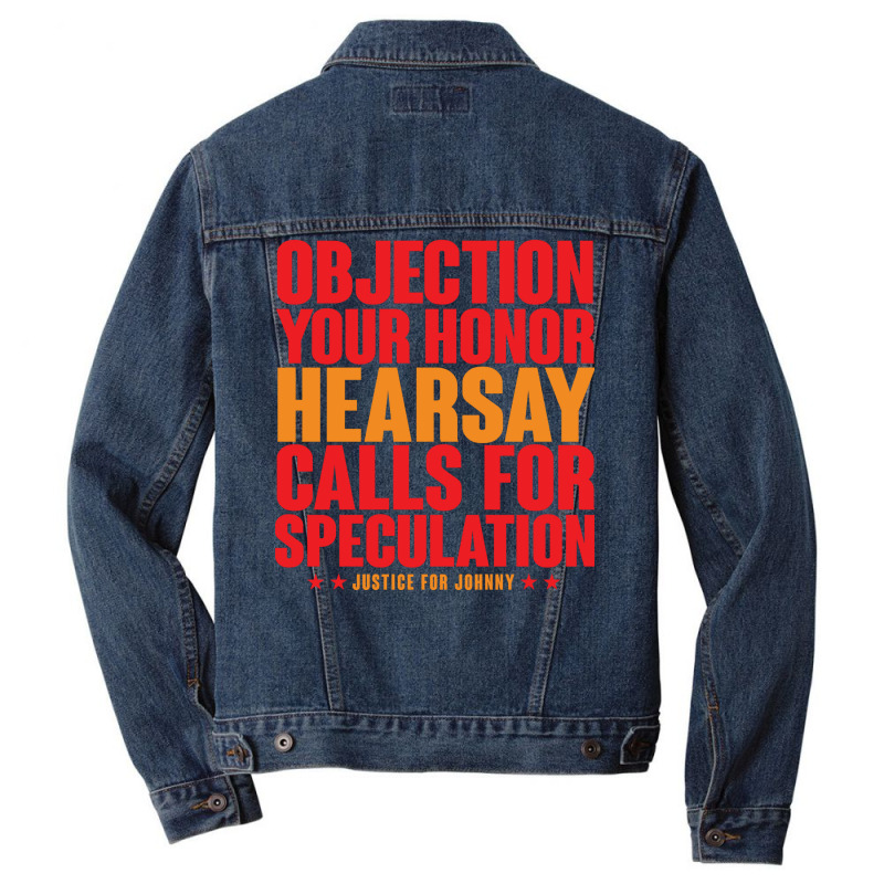 Objection Heresay Calls For Speculation Cute Men Denim Jacket | Artistshot