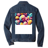 Colorful Ice Cream Funny Men Denim Jacket | Artistshot