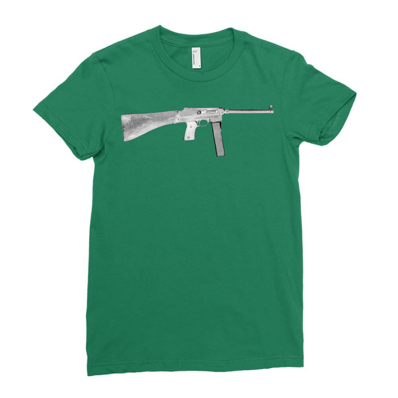 Mas38 French Military Submachine Gun From Ww2 Blue Ladies Fitted T-Shirt by hanzeadomaq | Artistshot