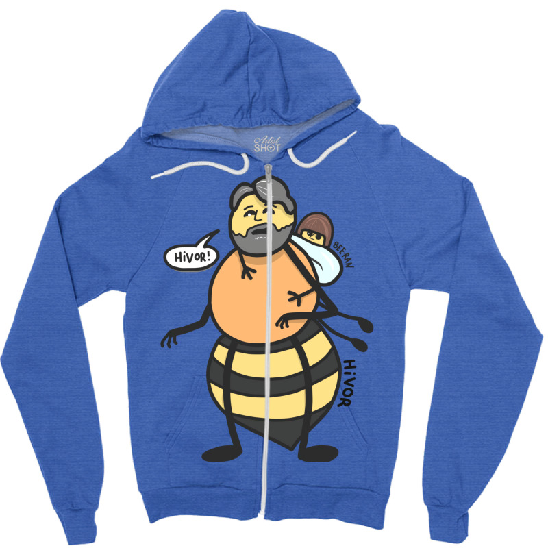 Hivor & Bee•ran Zipper Hoodie by sporewashory | Artistshot