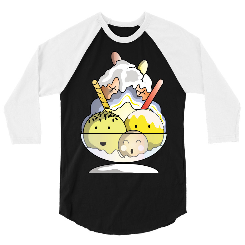 Dont Worry Eat Ice Cream Hipster 3/4 Sleeve Shirt | Artistshot