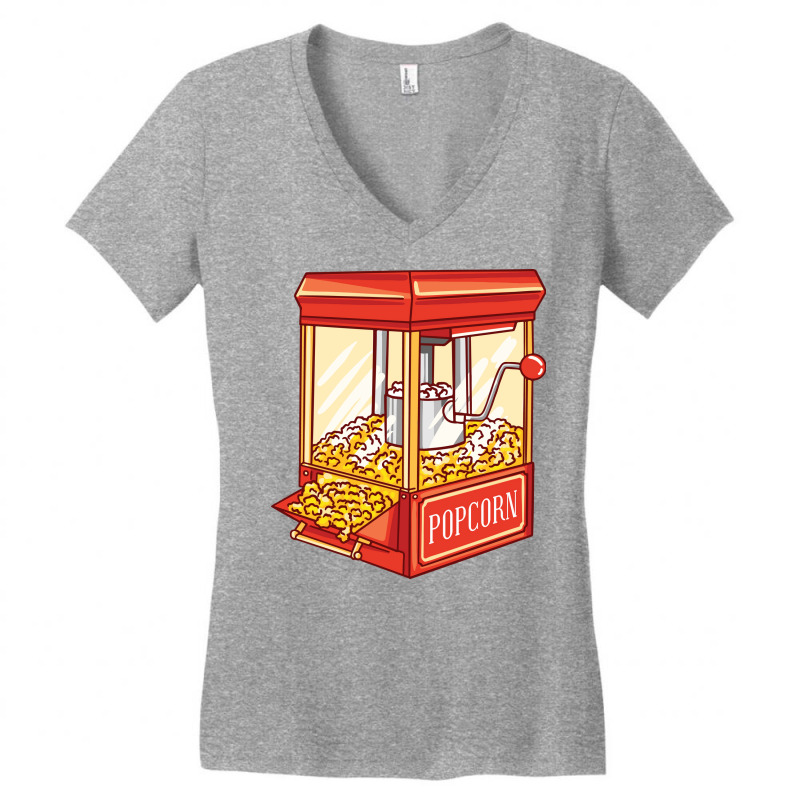 Popcorn Machine Girl Women's V-Neck T-Shirt by harinacrinonv | Artistshot