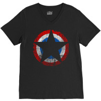 Patriot   Distressed Star V-neck Tee | Artistshot