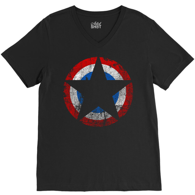 Patriot   Distressed Star V-neck Tee | Artistshot