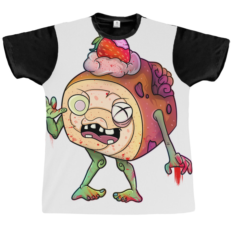 Strawberry Ice Cream Dessert Zombie Quote Graphic T-shirt by shabnajianxiq | Artistshot