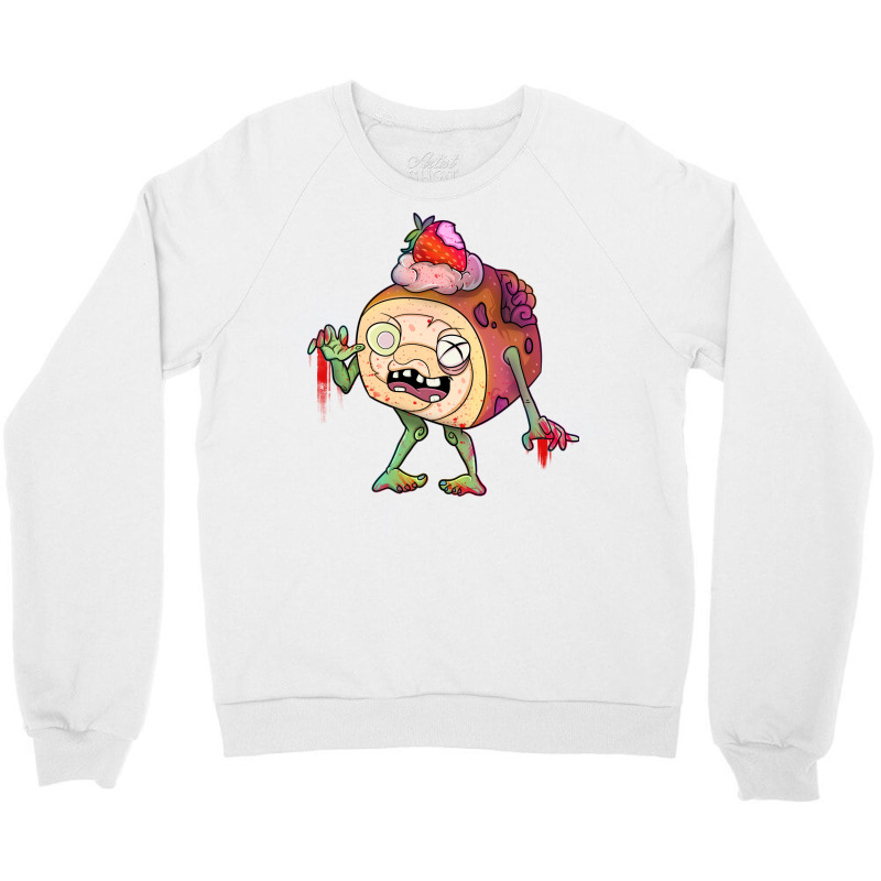 Strawberry Ice Cream Dessert Zombie Quote Crewneck Sweatshirt by shabnajianxiq | Artistshot